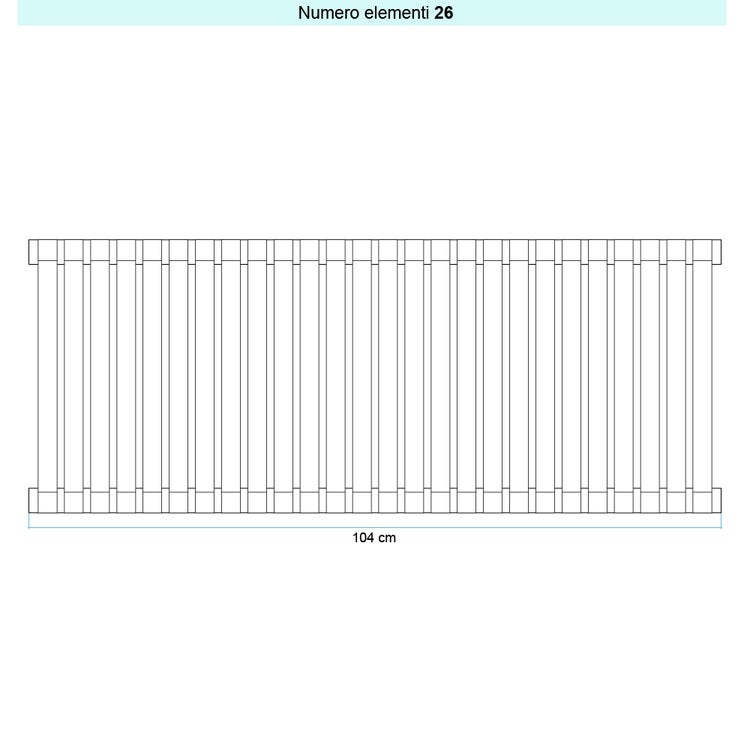 Irsap Design-Heizkörper SAX 2 vertikal, 26 Glieder, H 73 × B 104 × T 8 cm, Sunstone Strukturlack (Farbcode 2D) SX20730262DIR01A01