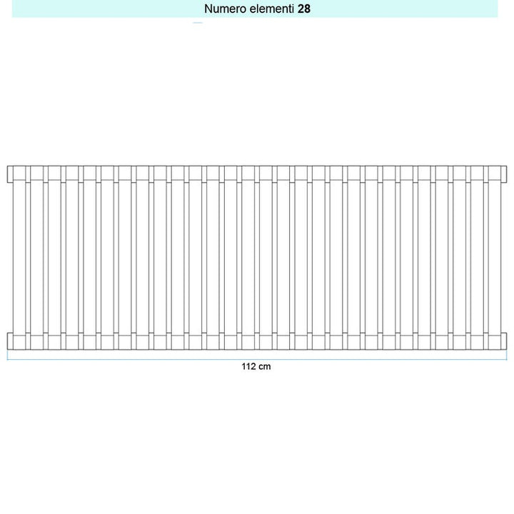 Irsap Design-Heizkörper SAX 2 vertikal, 28 Glieder, H 180 × B 112 × T 8 cm, Tabakbraun Strukturlack (Farbcode 1B) SX21800281BIR01A01