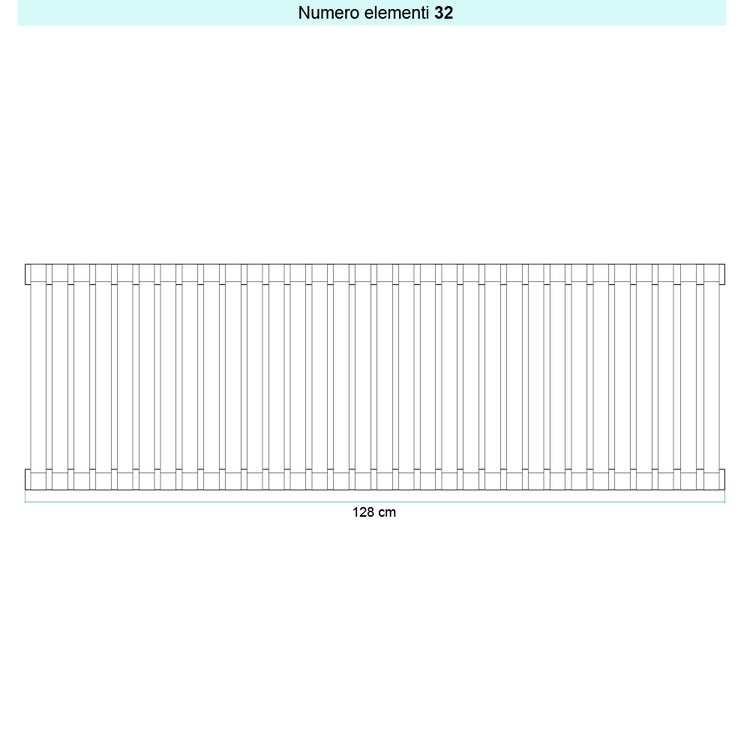 Irsap Design-Heizkörper SAX 2 vertikal, 32 Glieder, H 73 × B 128 × T 8 cm, Weiß Standard glänzend (Farbcode 01) SX207303201IR01A01