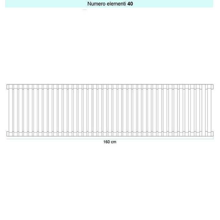 Irsap Design-Heizkörper SAX 2 vertikal, 40 Glieder, H 68 × B 160 × T 8 cm, Weiß Standard glänzend (Farbcode 01) SX206804001IR01A01
