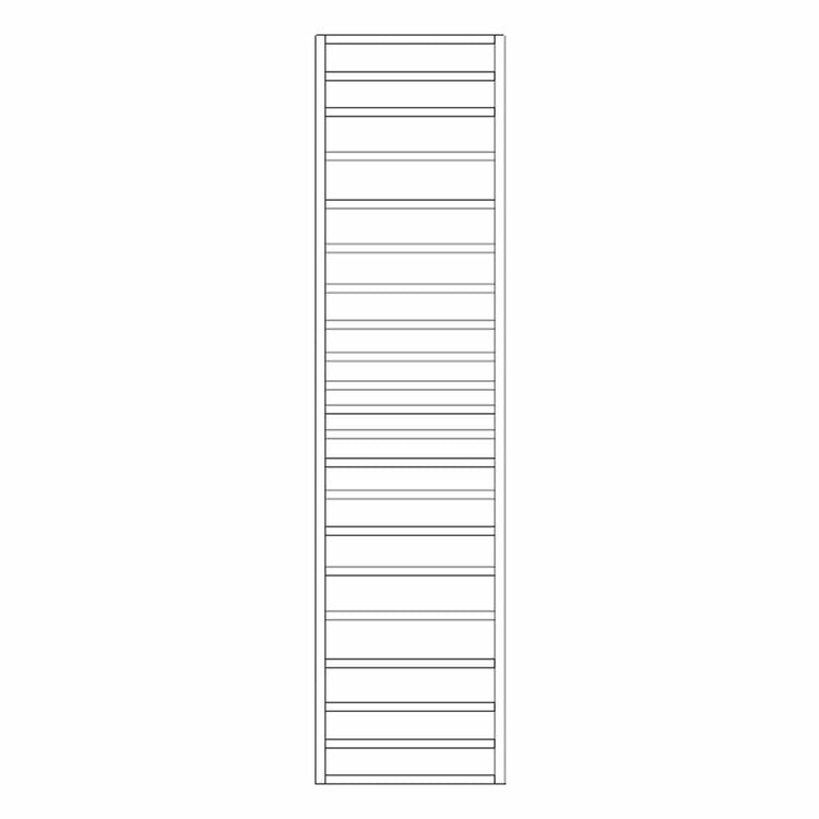 Irsap Badheizkörper TOLÉ, 21 Rohre, H 190,2 × B 58,1 × T 4,74 cm, für Warmwasserbetrieb, Chrom (Farbcode 50) TCG058B50IR01NNN01