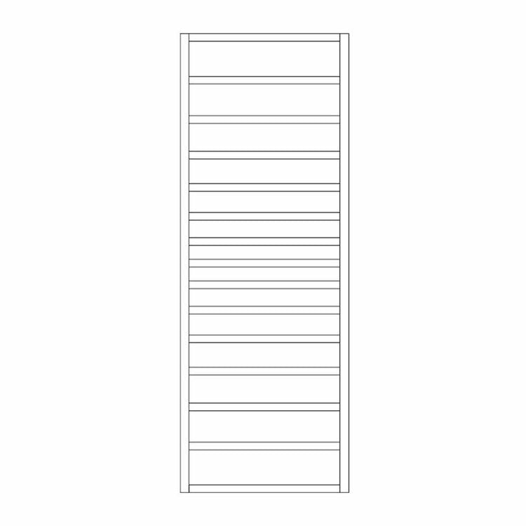 Irsap Badheizkörper TOLÉ, 15 Rohre, H 131 × B 48,1 × T 4,74 cm, für Warmwasserbetrieb, Chrom (Farbcode 50) TCM048B50IR01NNN01