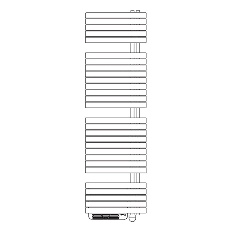 Irsap Elektro-Design-Heizkörper SOUL_S AIR, 28 Rohre, 3 Segmente, H 190,8 × B 55 × T 11 cm, Weiß Standard glänzend (Farbcode 01) UBE055Z01IR01NNN01