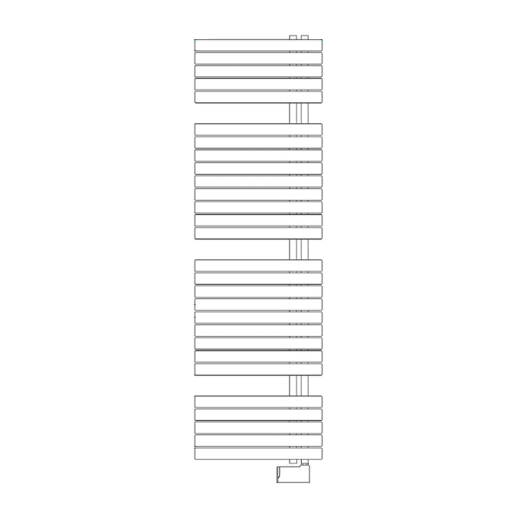 Irsap Elektro-Design-Heizkörper SOUL_S, 28 Rohre, 3 Segmente, H 184,8 × B 55 × T 3,8 cm, mit elektronischer WLAN-Steuerung, Weiß Standard glänzend (Farbcode 01) URE055E01IR01NNN01