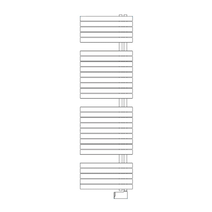 Irsap Elektro-Design-Heizkörper SOUL_S, 28 Rohre, 3 Segmente, H 184,8 × B 55 × T 3,8 cm, mit elektronischer WLAN-Steuerung, Sunstone Strukturlack URE055E2DIR01NNN01