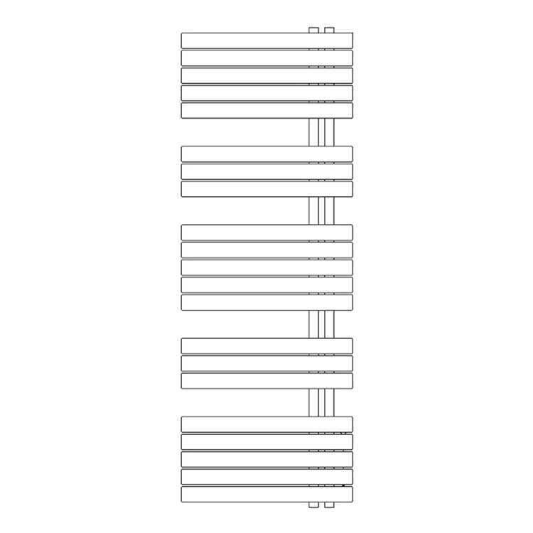 Irsap Design-Heizkörper SOUL_S, 21 Rohre, 4 Segmente, H 154 × B 55 × T 3,8 cm, Weiß Standard glänzend (Farbcode 01) URM055B01IR01NNN01