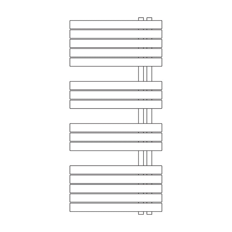 Irsap Design-Heizkörper SOUL_S, 16 Rohre, 3 Segmente, H 117,6 × B 55 × T 3,8 cm, Weiß Standard glänzend (Farbcode 01) URS055B01IR01NNN01