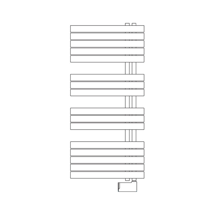 Irsap Elektro-Design-Heizkörper SOUL_S, 16 Rohre, 3 Segmente, H 117,6 × B 55 × T 3,8 cm, mit elektronischer WLAN-Steuerung, Weiß Standard glänzend (Farbcode 01) URS055E01IR01NNN01