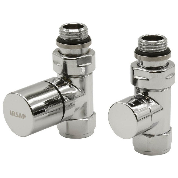 Irsap Kit gerades Absperrventil, mit Voreinstellung, thermostatisch, Eisenanschluss 1/2", Chromoberfläche VALKITDIRFE50