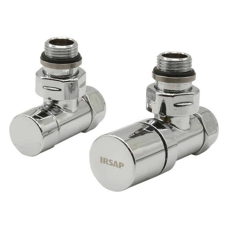 Irsap Kit Eckventil, mit Voreinstellung, thermostatisch, Eisenanschluss 1/2", Chromoberfläche VALKITSQUFE50