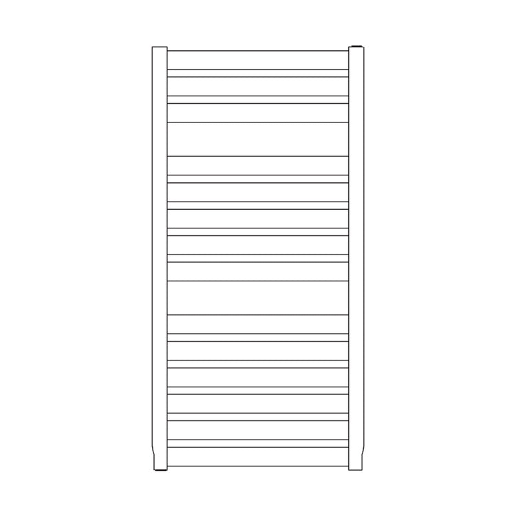 Irsap Badheizkörper VELA, 14 Rohre, 2 Segmente, H 112 × B 56 × T 3 cm, Weiß Standard glänzend (Farbcode 01) VEM056B01IR01NNN02