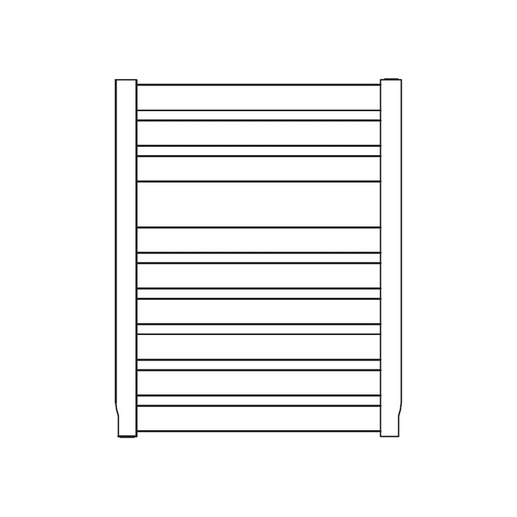 Irsap Badheizkörper VELA, 9 Rohre, 1 Segment, H 70 × B 76 × T 3 cm, Weiß Standard glänzend (Farbcode 01) VES076B01IR01NNN01