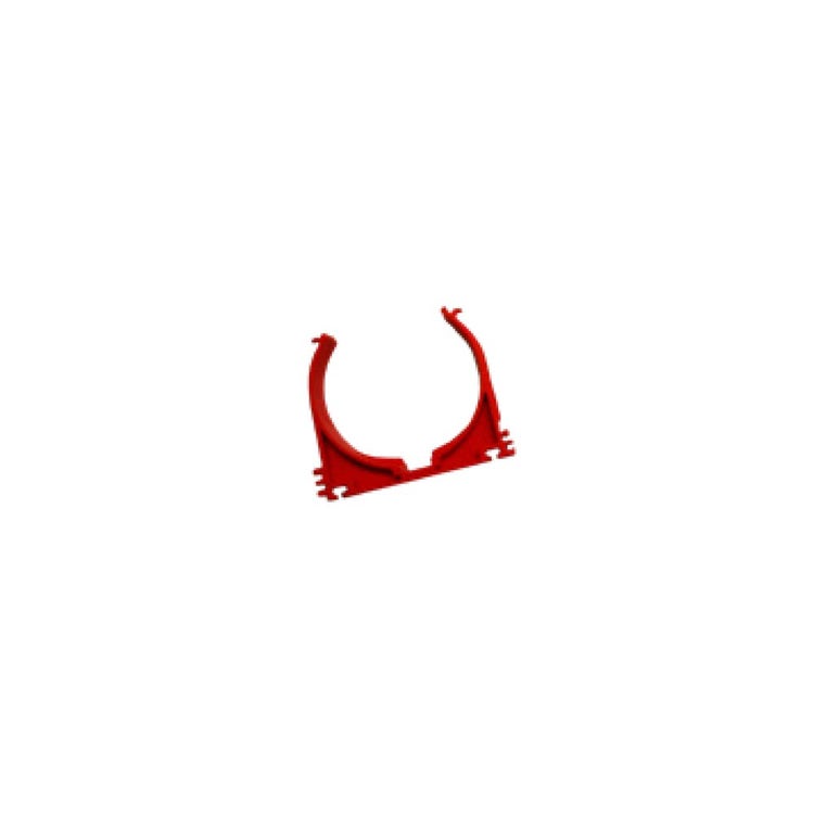 Irsap Rohrschelle Rot aus PVC mit Loch für Schraube/Dübel (nicht enthalten) zur Befestigung an Boden/Decke/Wand, Durchmesser 77 mm DPLCOL007500001