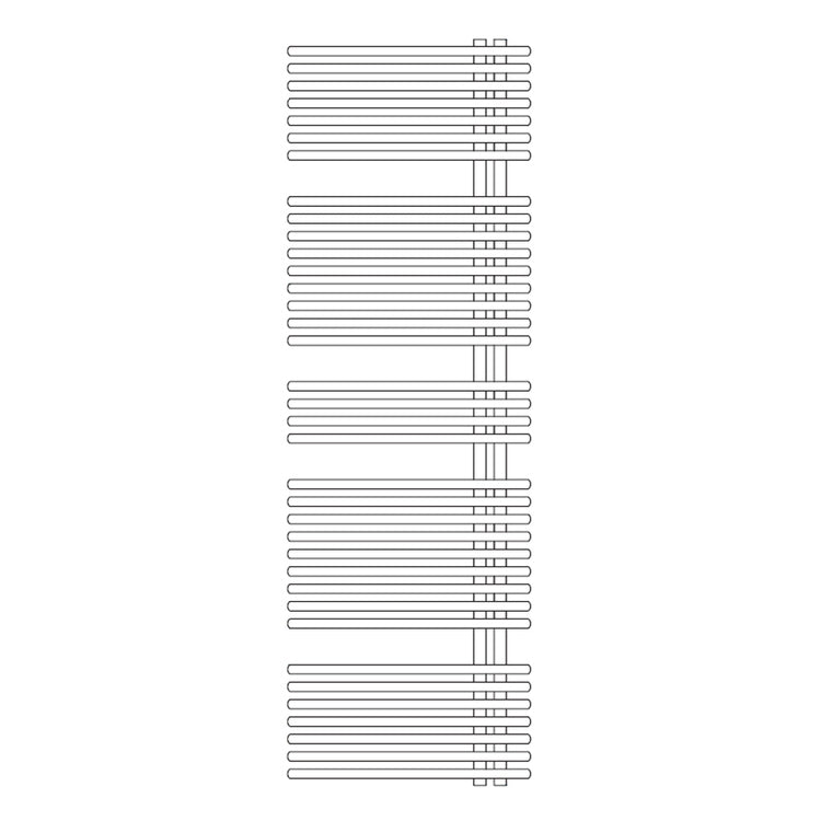 Irsap Design-Heizkörper FUNKY_S, 36 Rohre, 4 Segmente, H 184,2 × B 60 × T 6,2 cm, Weiß Standard glänzend (Farbcode 01) YRG060B01IR01NNN01