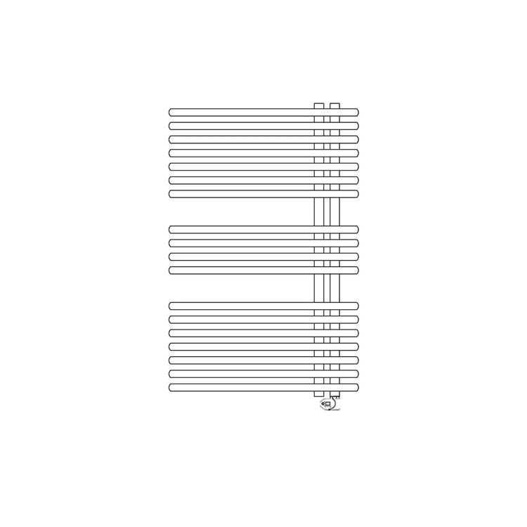 Irsap Elektro-Badheizkörper FUNKY_S, 18 Rohre, 2 Segmente, H 92,8 × B 50 × T 5 cm, mit integriertem Bluetooth-Modul, Weiß Standard glänzend (Farbcode 01) YRS050Y01IR01NNN01