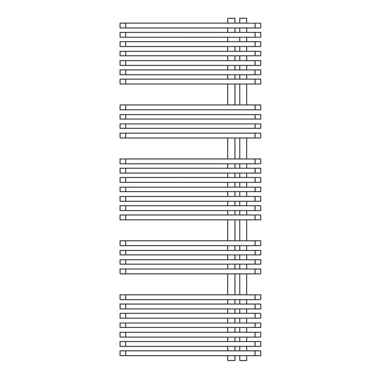 Irsap Design-Heizkörper JAZZ_S, 29 Rohre, 4 Segmente, H 146 × B 50 × T 6,7 cm, Weiß Standard glänzend (Farbcode 01) ZRL050B01IR01NNN01