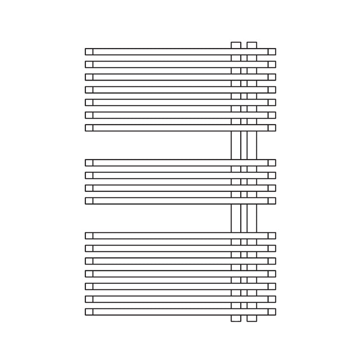 Irsap Design-Heizkörper JAZZ_S, 18 Rohre, 2 Segmente, H 88 × B 50 × T 6,7 cm, Weiß Standard glänzend (Farbcode 01) ZRS050B01IR01NNN01