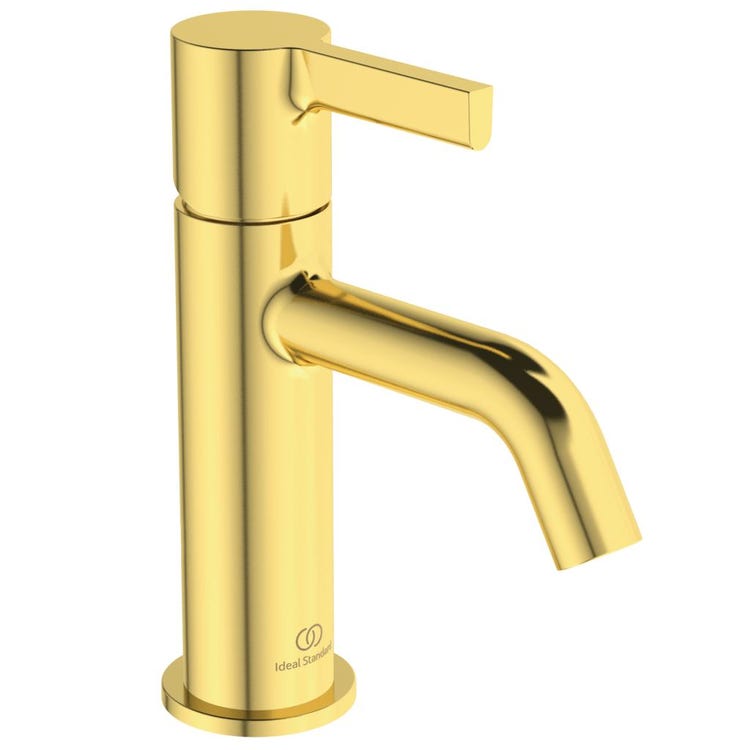 Ideal Standard Einhand-Waschtischmischer H. 17 cm, ohne Ablauf, Oberfläche gebürstetes Gold JOY BC776A2
