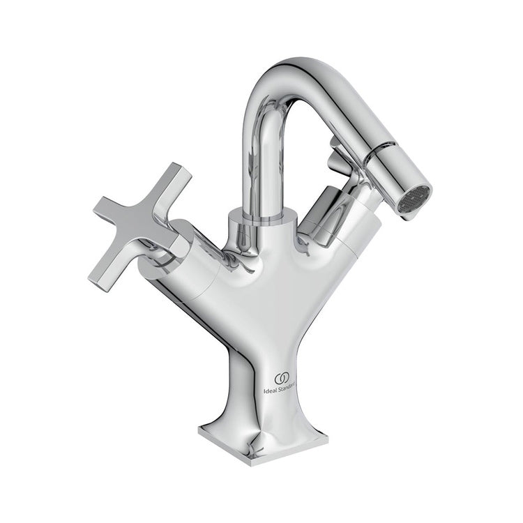 Ideal Standard Zweigriff-Bidetmischer, mit Kreuzgriff, Chromoberfläche JOY NEO BD157AA