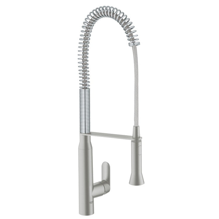 Grohe Einhandmischer H. 67 cm für Spüle, mit professioneller Brause, Oberfläche satiniertes Superstahl K7 32950DC0