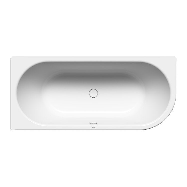 Kaldewei Centro DUO 1 Rechts Badewanne mit Profilkrümmung nach rechts L. 170 cm, aus emailliertem Stahl, Farbe Alpweiß CENTRO DUO DESTRA 283000010001