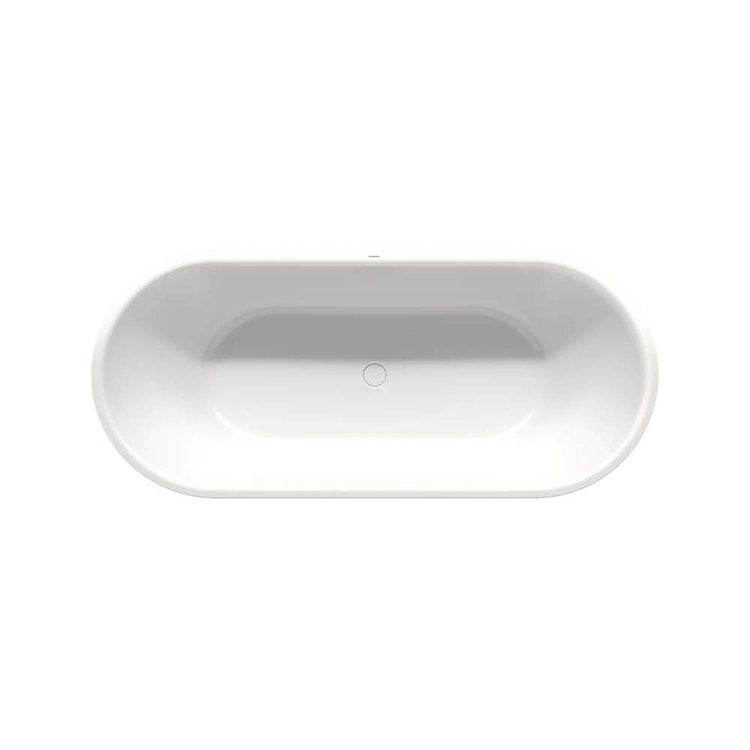 Kaldewei Meisterstück Classic DUO Oval ovale Badewanne L. 155 T. 66 cm, ohne Überlauf, aus emailliertem Stahl, Farbe Alpweiß 204843540001