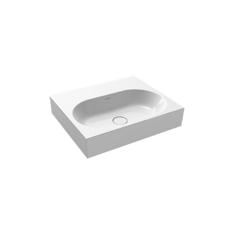 Kaldewei Wandwaschbecken L. 60 cm, 3 Löcher, ohne Überlauf, Farbe Alpinweiß CENTRO 903406033001