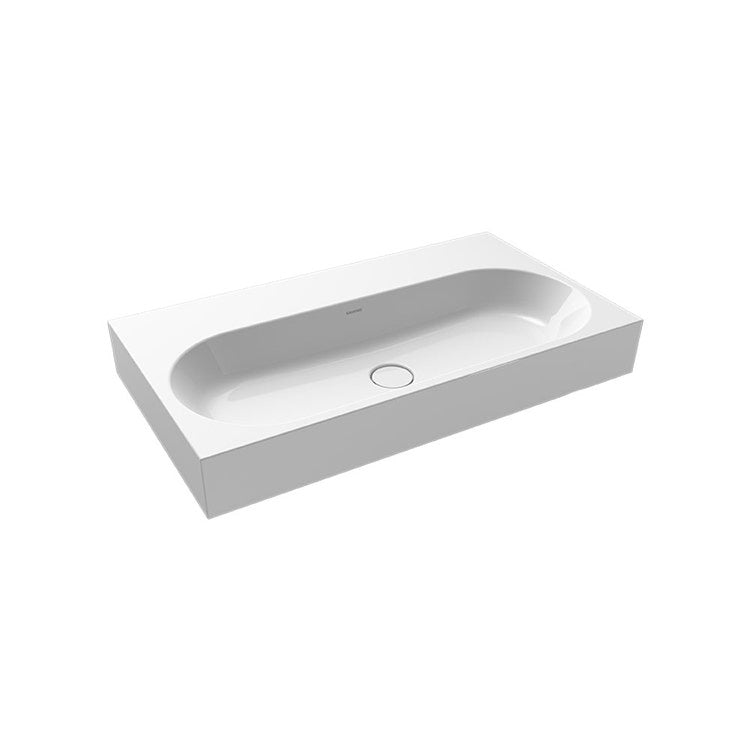Kaldewei Wandwaschbecken L. 90 cm, 3 Löcher, ohne Überlauf, Farbe Alpinweiß CENTRO 903506033001
