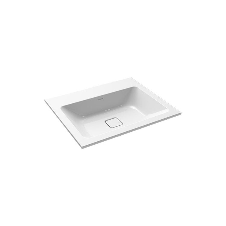 Kaldewei Einbauwaschbecken L. 60 B.50 cm, ohne Loch und Überlauf, Farbe Alpweiß CONO 901606003001