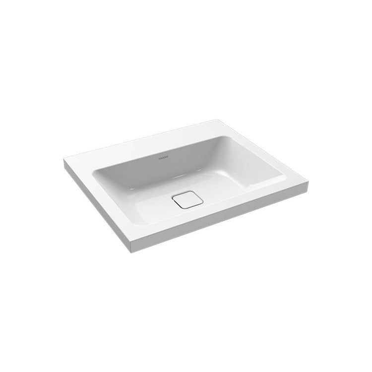 Kaldewei Aufsatzwaschbecken L. 60 T. 50 cm, 3 Löcher, ohne Überlauf, Farbe Alpweiß CONO 901906033001