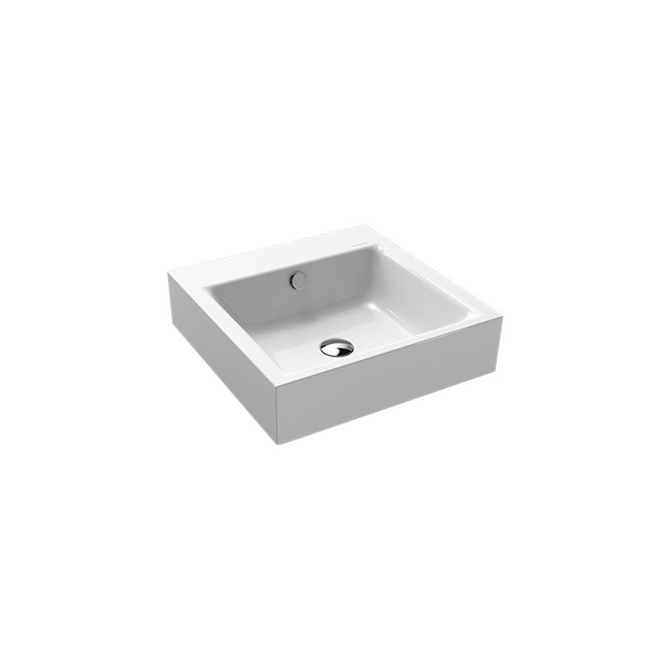 Kaldewei Aufsatzwaschbecken 46 cm, Randhöhe 12 cm, 3 Löcher, mit Überlauf, Farbe Alpweiß PURO 900606033001