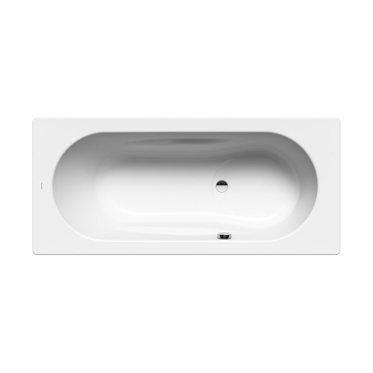Kaldewei Rechteckbadewanne L. 180 T. 80 cm, aus emailliertem Stahl, Farbe Alpinweiß VAIO SET 234600010001