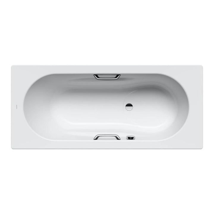 Kaldewei Rechteckige Badewanne L. 170 T. 70 cm, aus emailliertem Stahl, mit Vorbereitung für die Montage von Griffen, Farbe Alpweiß VAIO SET STAR 234500010001