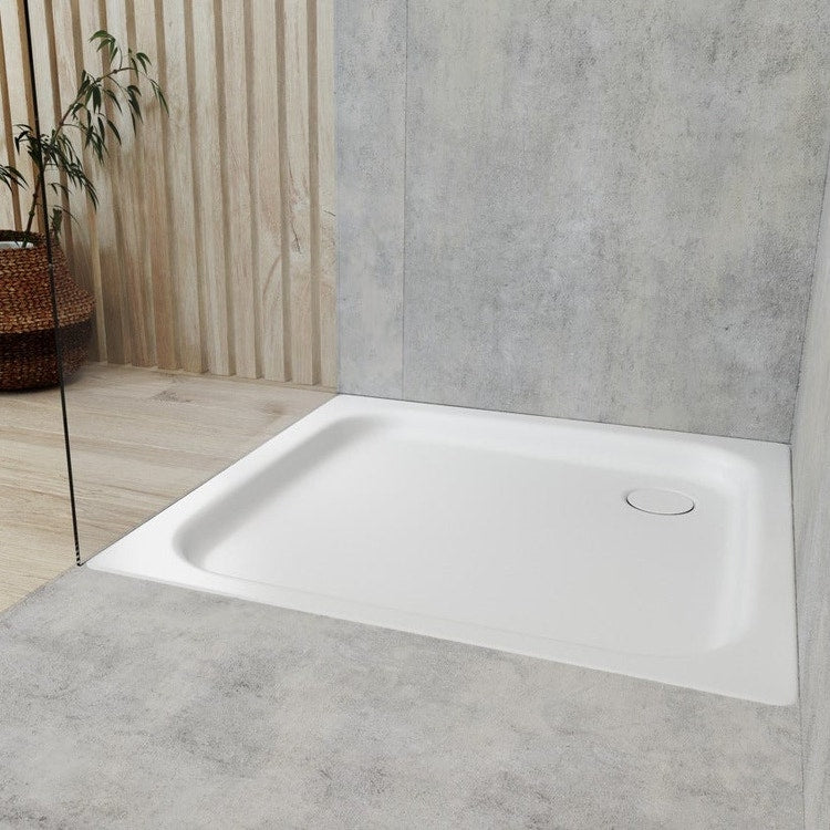 Kaldewei Duschwanne 120x120x6,5 cm, aus emailliertem Stahl, Weiß DUSCHPLAN 432200010001