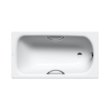 Kaldewei Rechteckige Badewanne L. 150 T. 70 cm, aus emailliertem Stahl, mit Vorbereitung für die Montage von Griffen, Farbe Alpweiß SANIFORM PLUS STAR 133100010001