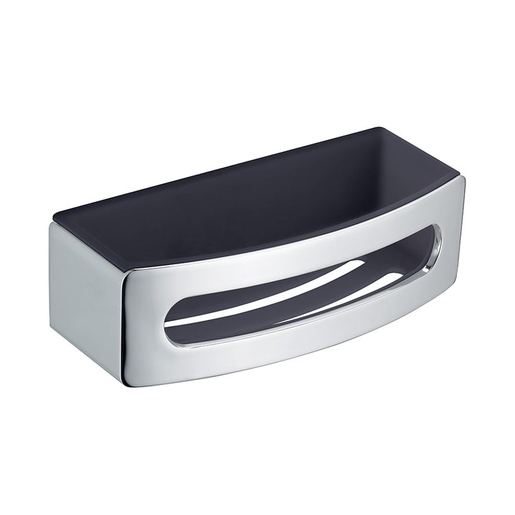 Keuco Abfalleimer mit Einlage, Farbe Anthrazit, Halterung Chrom-Finish ELEGANCE 11658010001