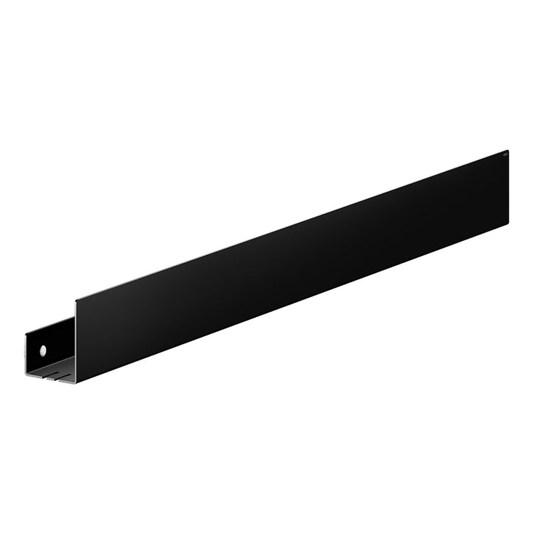 Keuco Duschablage, maßgefertigt L. 101-120 cm, abnehmbar, mit unsichtbarer Befestigung und Wasserablauföffnung mit integriertem Haken, Schwarz matt 24953370400