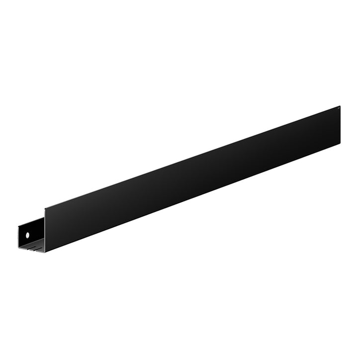 Keuco Duschablage, maßgefertigt L. 141-160 cm, abnehmbar, mit verdeckter Befestigung und Wasserablaufrinne mit integriertem Haken, Schwarz matt 24953370600