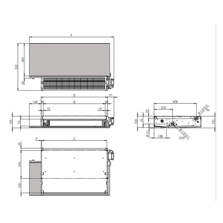 Sabiana Kit Wanne horizontal für Version IV, Größe 1 9071271