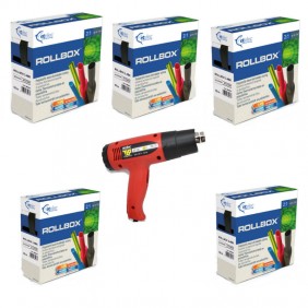 Etelec KT1064 Schrumpfschlauch-Set mit Heißluftgebläse