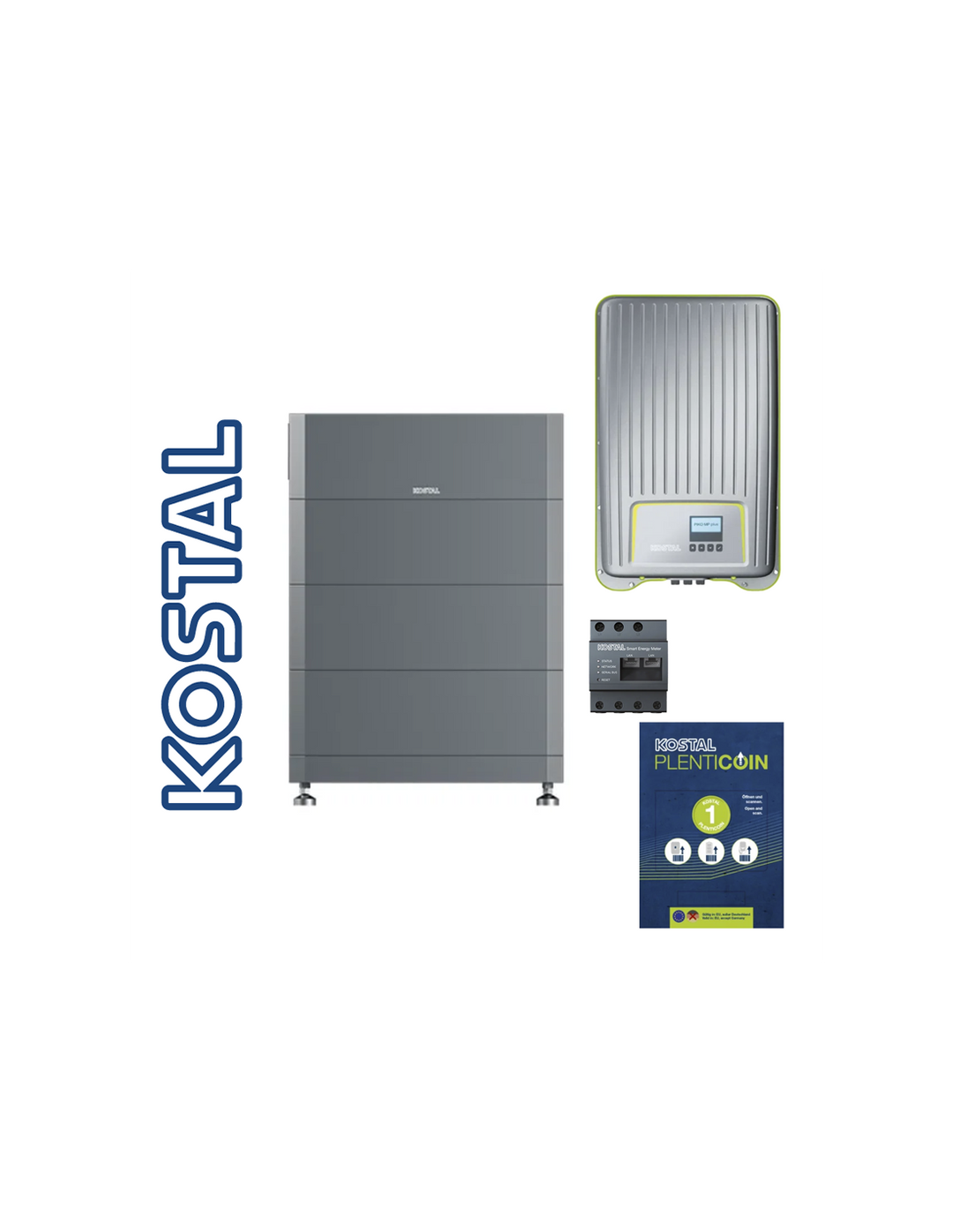Kostal GmbH Kit 9,6 kWh + 5 kWp (n. 1 HELIVOR 9.6 + n. 1 Piko 5.0-2 MP Plus INT + METER und PLENTICOINS) KIT-KOSTAL-M-5-9.6