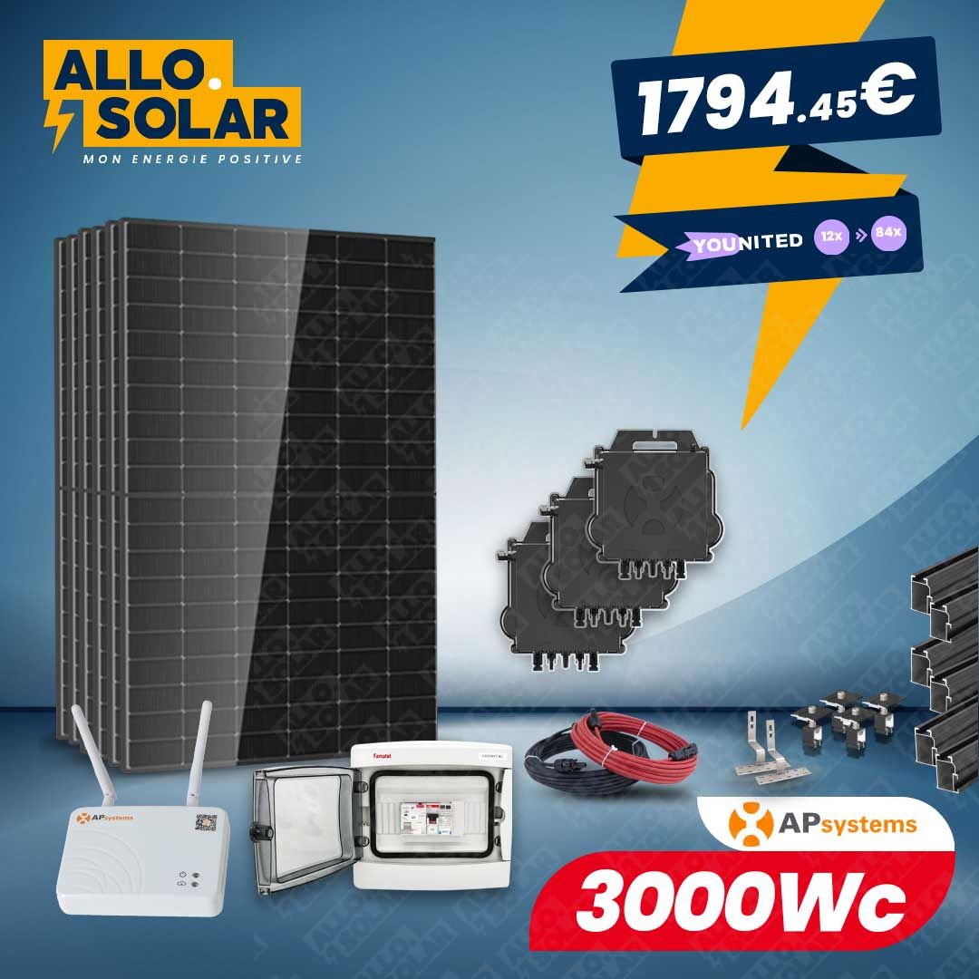 Solarics 3000Wc bifazial Eigenverbrauch - komplett - PRO -