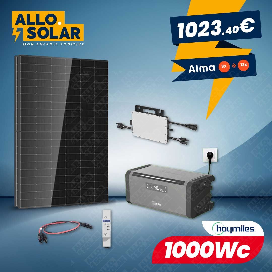 Solarics Plug and Play 1000Wc bifacial - Stockage 1,92kWh -