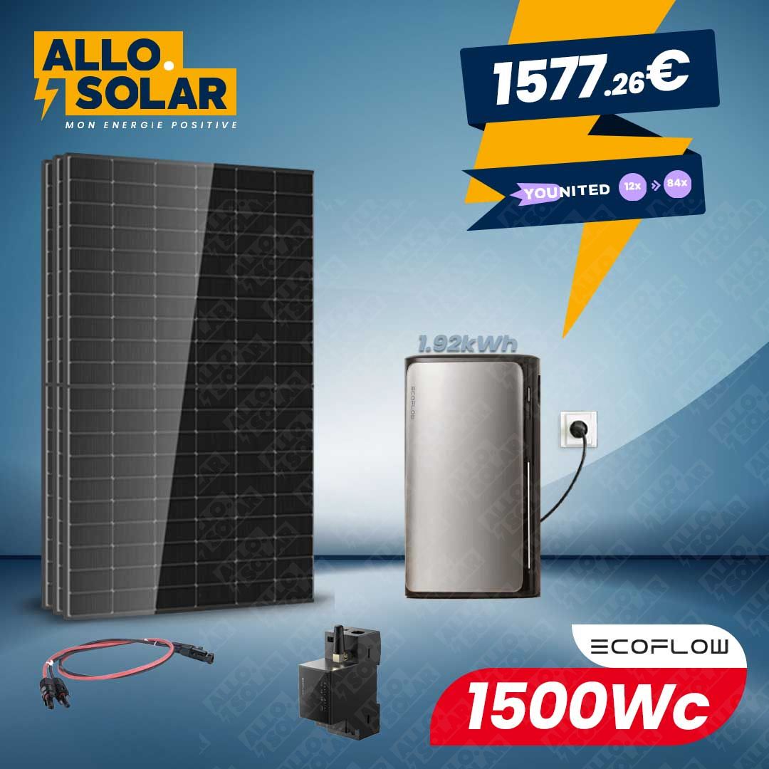 Solarics Plug and Play 1500Wc bifacial - Batterie 1,92kWh -