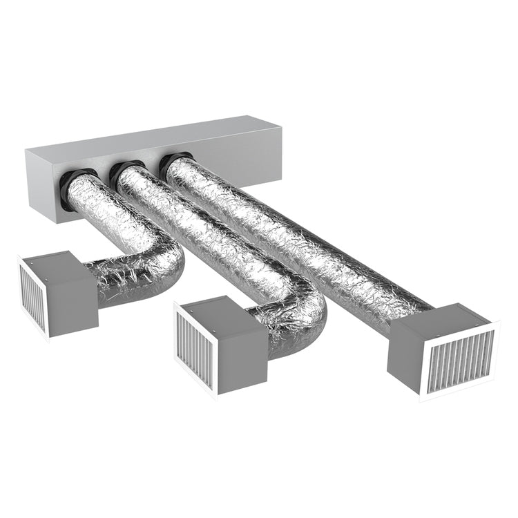 Tecnosystemi Kit Svelto 3 Zonen Ø 15 cm, Plenum aus Blech, Düsen mit verstellbaren Lamellen für Mitsubishi SEZ-M 60/71 PWD300856