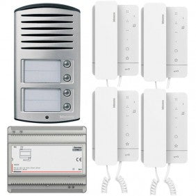 Bticino Linea 2000 und Classe Kit 100A16M Türsprechanlagen-Set 4 Anrufe 2-Draht