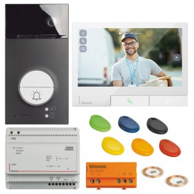 Bticino 363942 Video-Türsprechanlagen-Kit Linea 3000 und Classe 300X Weiß Light