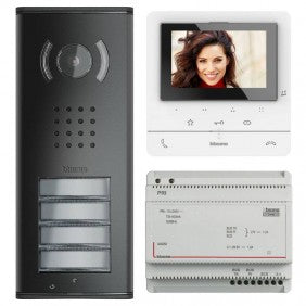 Bticino Linea 2000L4 und Classe 100V16E Video-Türsprechanlagen-Kit für Einfamilienhaus