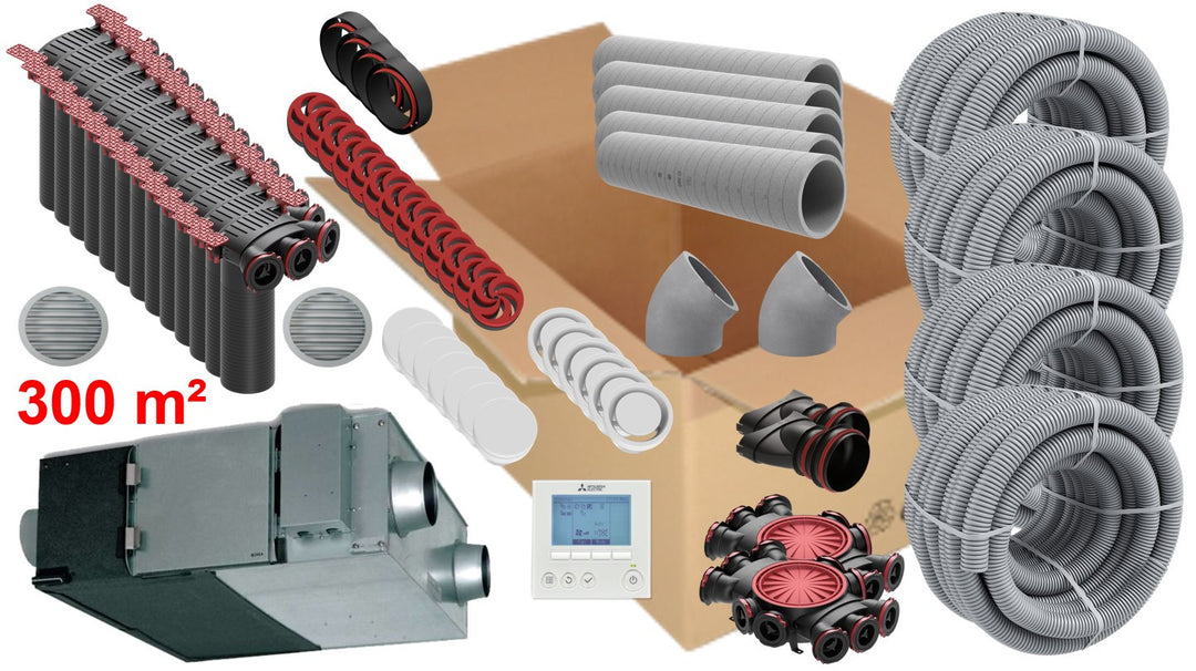 Mitsubishi Kit VMC Residencial - Mitsubishi LGH-50RVX-E - 300m2