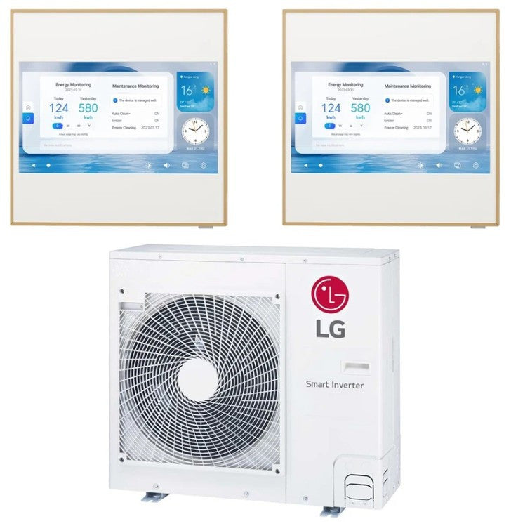 LG Klimaanlage Multisplit-Set (2x1) – ARTCOOL GALLERY PREMIUM – 9000 + 12000 BTU – Ext. MU2R15